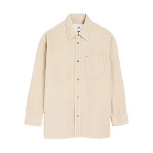 AMI PARIS Corduroy Button-Up Shirt Men IVORY Shirts